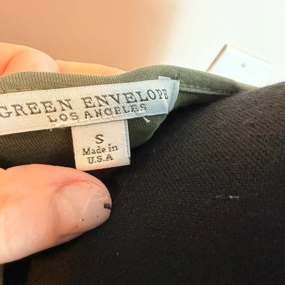 Green Envelope Ruffled Top - Picture 5 of 5